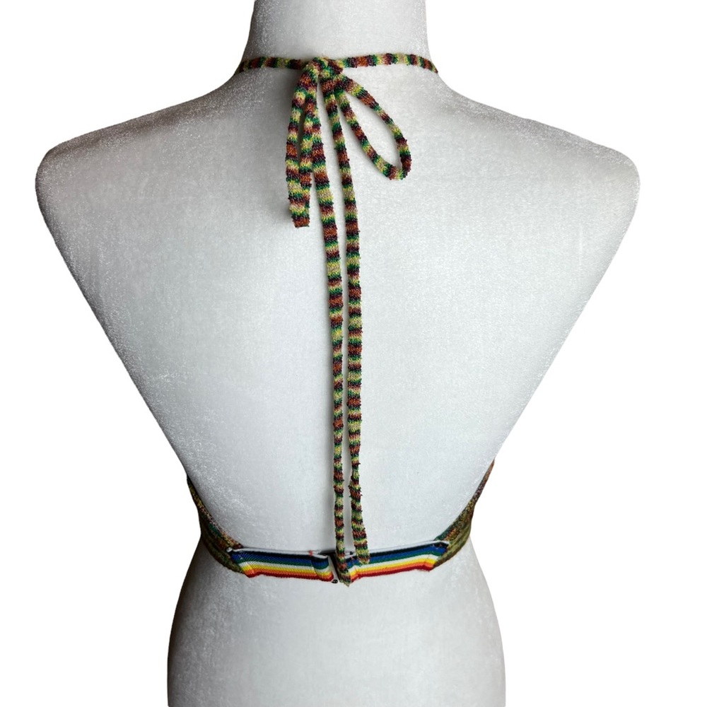 Kimchi Blue Urban Outfitters Rainbow Hue Knit Halter Top Backless Size Small - Picture 4 of 12